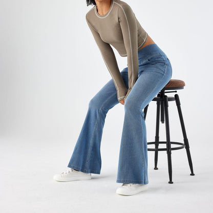 Women'S High-Waisted Wide-Leg Jeans