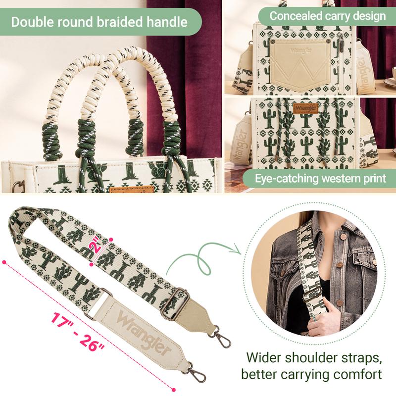 Wrangler Western Braided Handles Women Crossbody Bag 