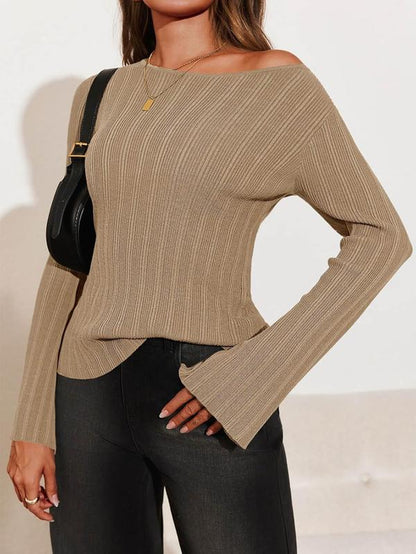 Womens  Knitted Fall  Sweater Shirt