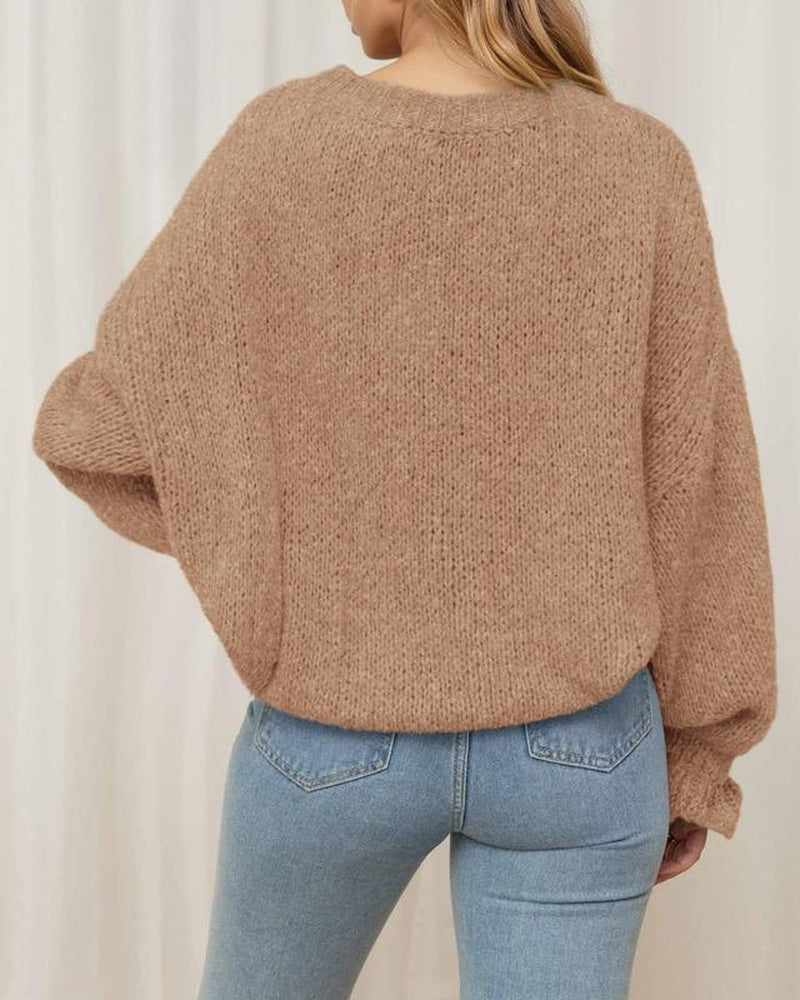 Oversized Sweater Crewneck Long Sleeve 