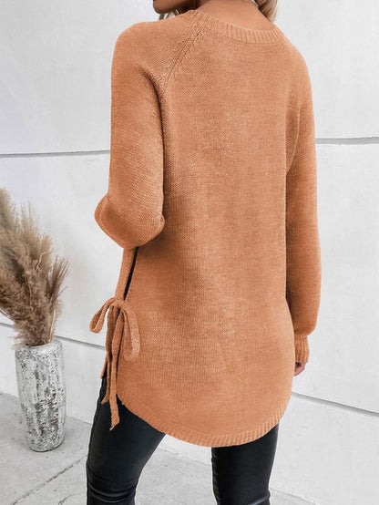  Casual Sweater Comfortable Mid-Length Knit 