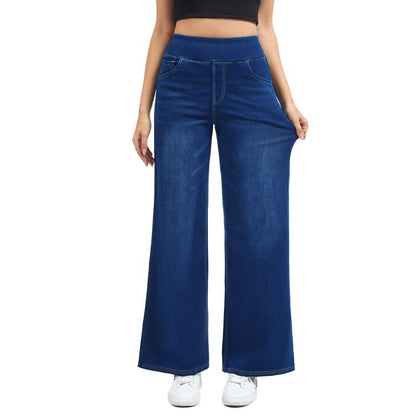Stretchy Jeans for Women Pull on Baggy Fit 