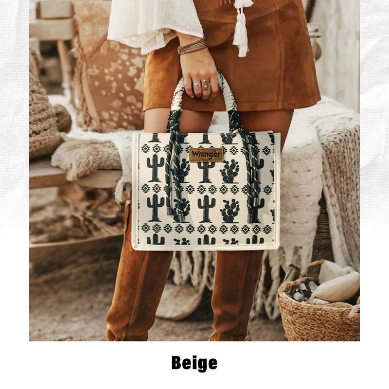 Wrangler Western Braided Handles Women Crossbody Bag 