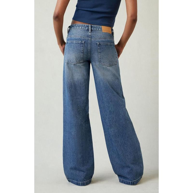 Pacsun Women'S Casey Low Rise Baggy Jeans Indigo