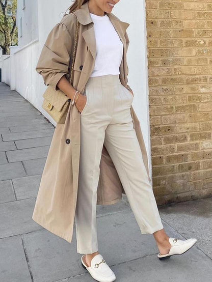 Plain Pocket High Waist Pants