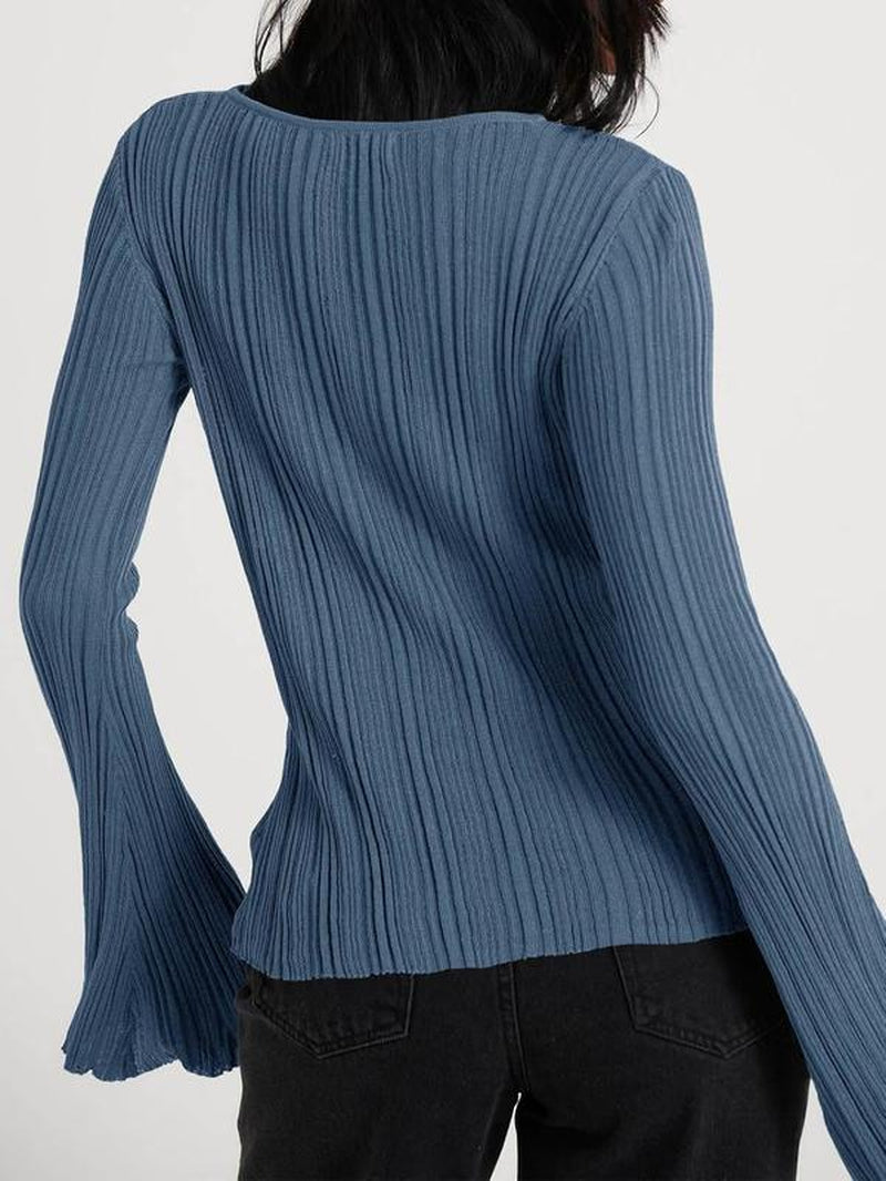 Womens  Knitted Fall  Sweater Shirt