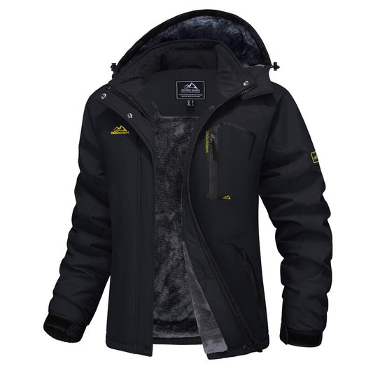 Waterproof Ski Jacket Hooded Fleece Warm Winter Jacket