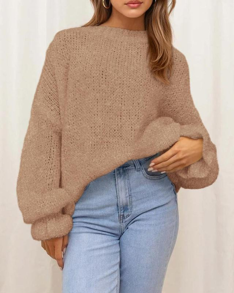 Oversized Sweater Crewneck Long Sleeve 