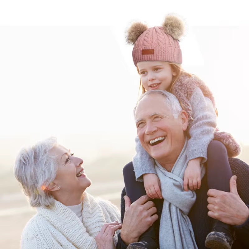 Cute Double Wool Pompom Baby Hat Children Cap Warm Autumn Winter Hats for Kids Boys Girls Knitted Warmer Beanie Caps Bonnet