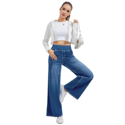 Stretchy Jeans for Women Pull on Baggy Fit 