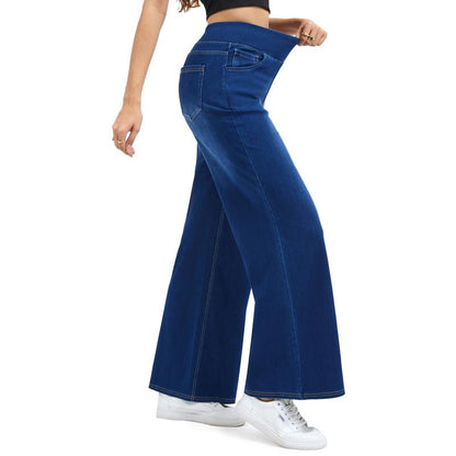 Stretchy Jeans for Women Pull on Baggy Fit 