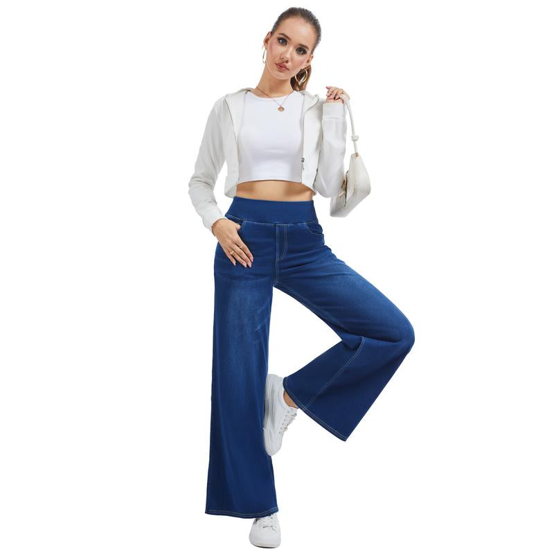 Stretchy Jeans for Women Pull on Baggy Fit 