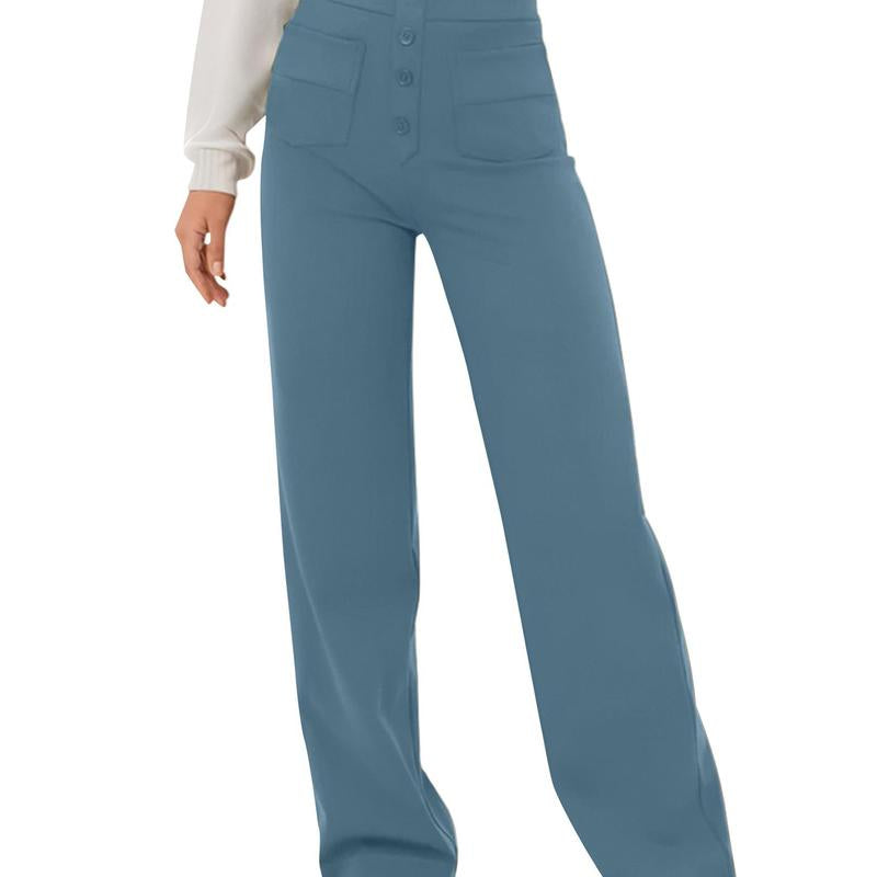 High Waisted Straight Leg Pants 