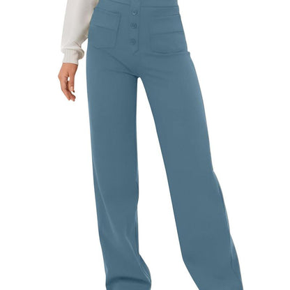 High Waisted Straight Leg Pants 