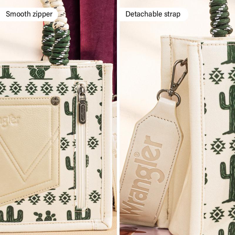 Wrangler Western Braided Handles Women Crossbody Bag 