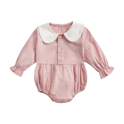 Princess Newborn Baby Girl Bodysuits Long Sleeve Cotton Baby Clothes Flowers Plaid Cute