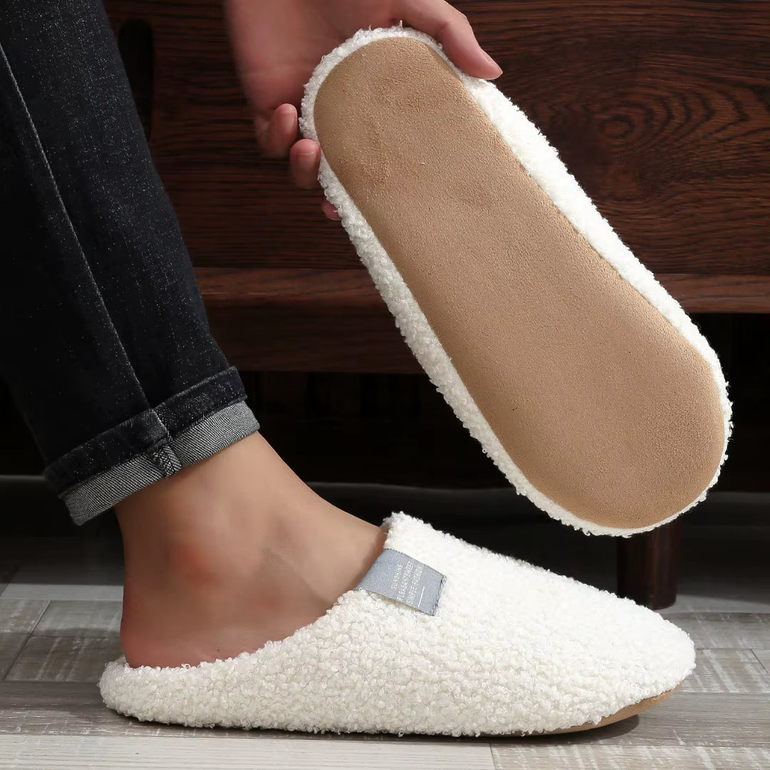Women Slippers Light House Soft Home Cotton Slipper Winter Indoor Floor Shoes Couples Men Silence Slides Bedroom Flats