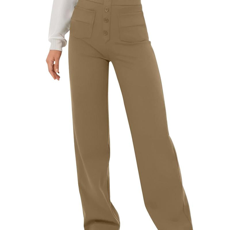 High Waisted Straight Leg Pants 