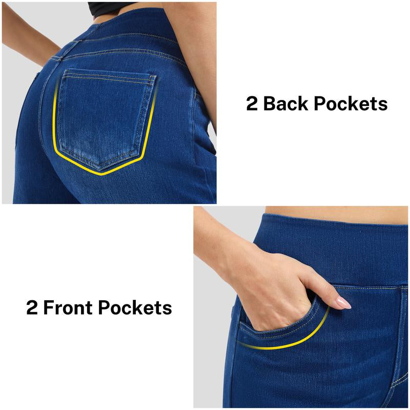 Stretchy Jeans for Women Pull on Baggy Fit 