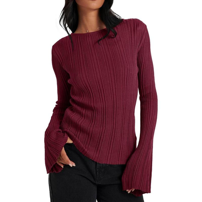 Womens  Knitted Fall  Sweater Shirt