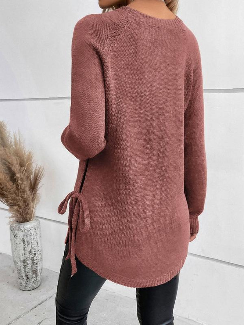  Casual Sweater Comfortable Mid-Length Knit 