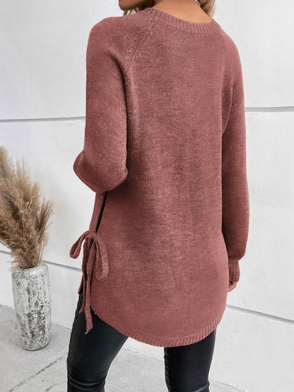  Casual Sweater Comfortable Mid-Length Knit 