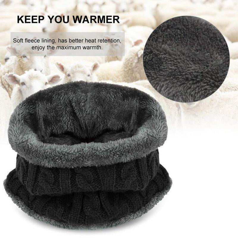 1 Set Warm Beanie & Scarf & Gloves for Outdoor 