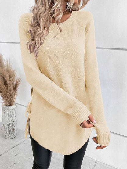  Casual Sweater Comfortable Mid-Length Knit 