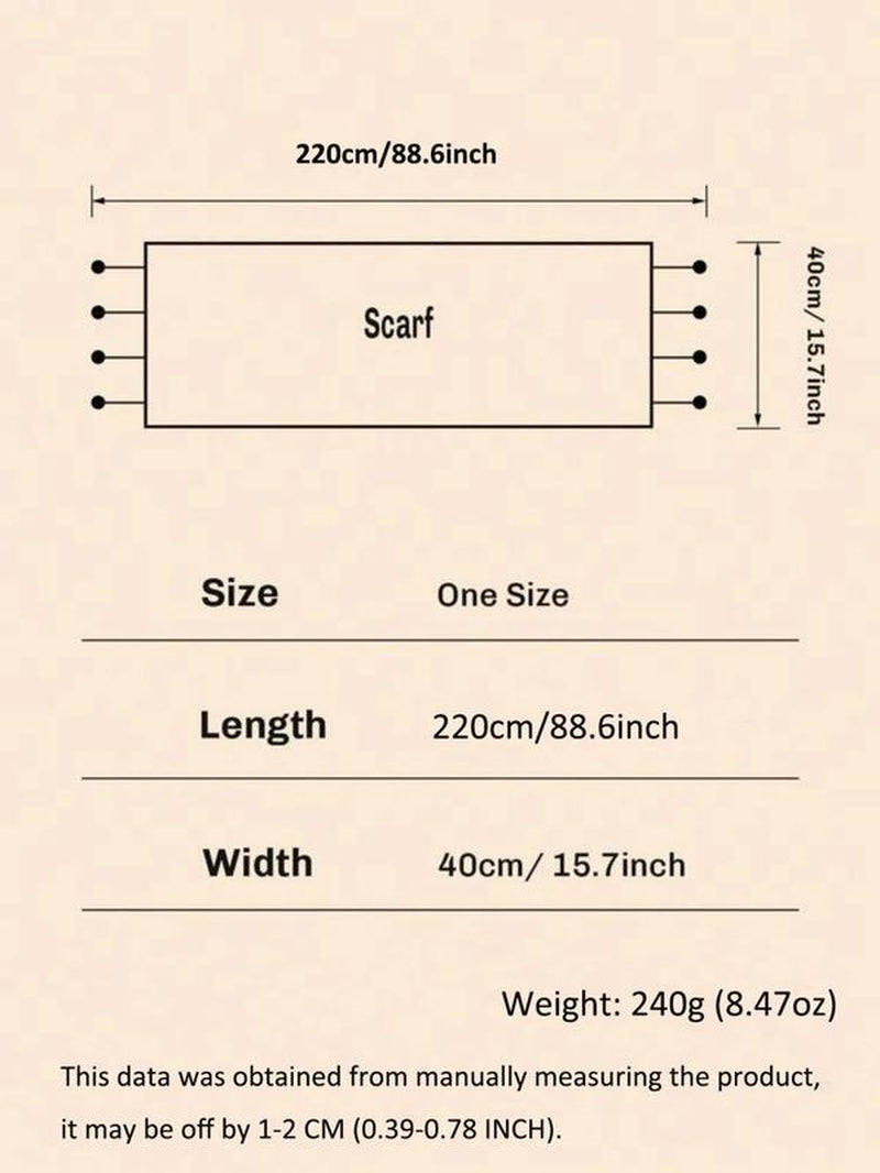 Colorful Plaid Pattern Soft Warm Long Shawl