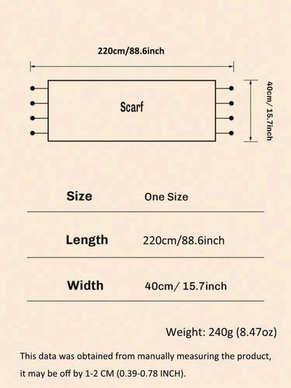 Colorful Plaid Pattern Soft Warm Long Shawl