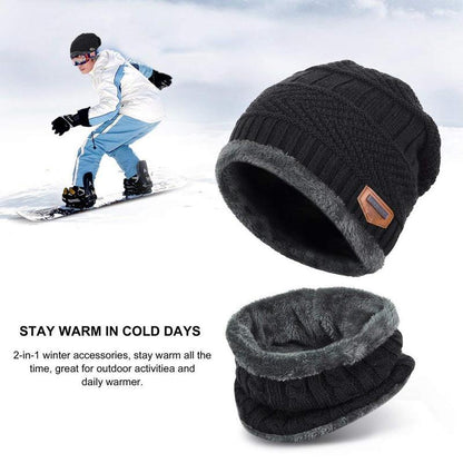 1 Set Warm Beanie & Scarf & Gloves for Outdoor 