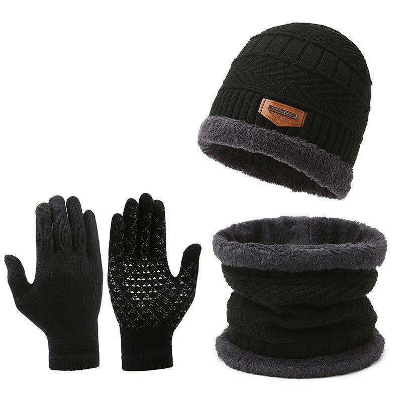 1 Set Warm Beanie & Scarf & Gloves for Outdoor 