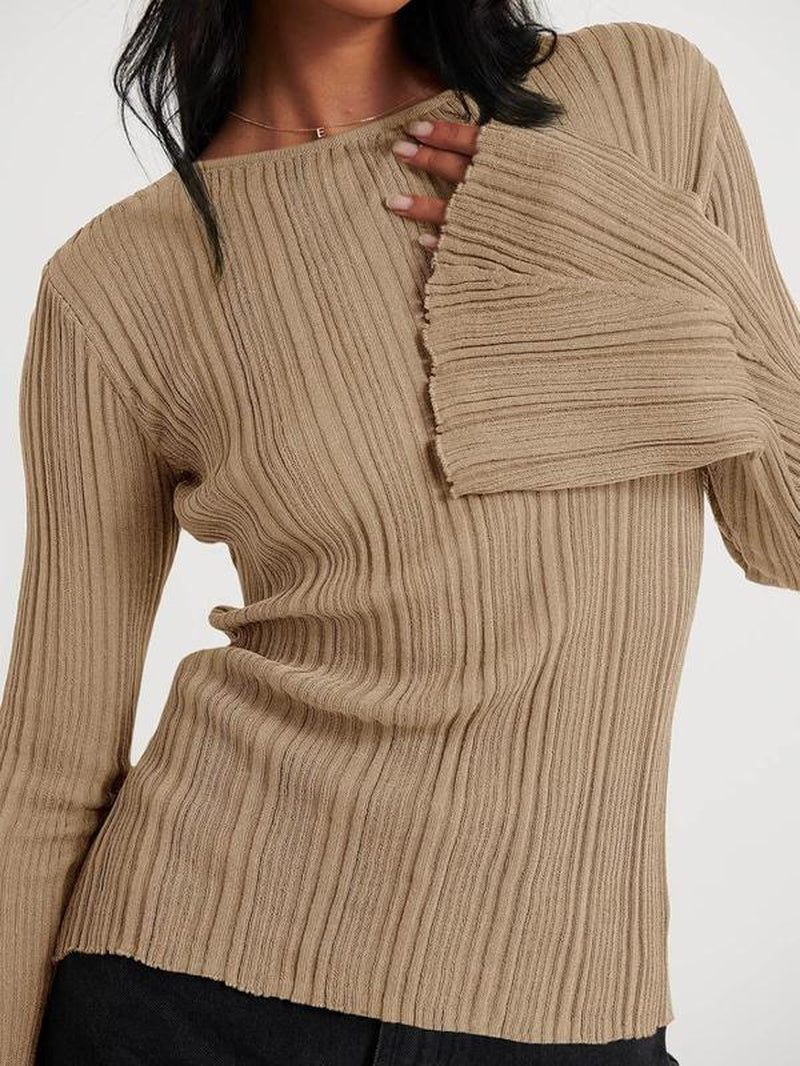 Womens  Knitted Fall  Sweater Shirt