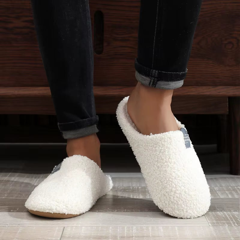Women Slippers Light House Soft Home Cotton Slipper Winter Indoor Floor Shoes Couples Men Silence Slides Bedroom Flats