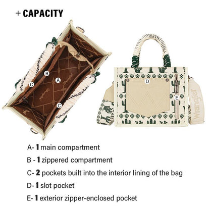 Wrangler Western Braided Handles Women Crossbody Bag 