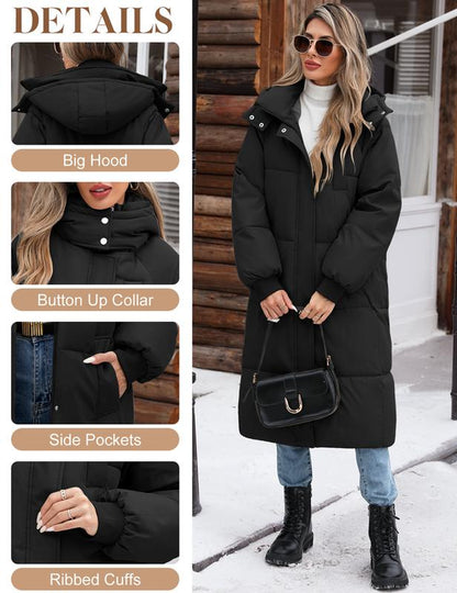 Long Quilted Coat Winter 