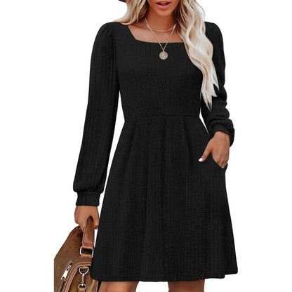 OFEEFAN Womens Knit Sweater Long Sleeve Dresses