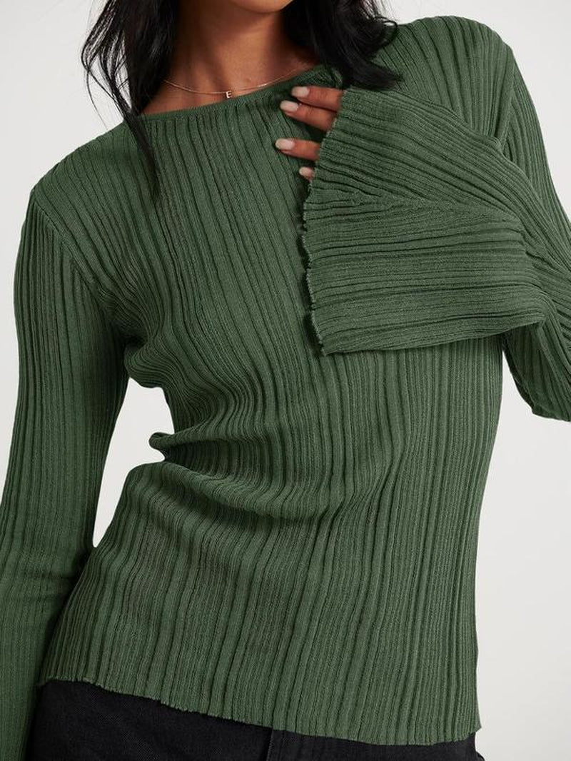 Womens  Knitted Fall  Sweater Shirt