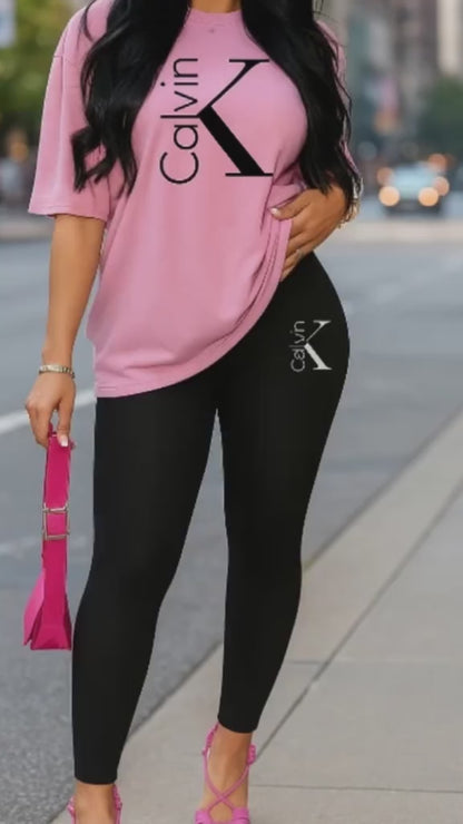 Women's Casual Top + Long Pants Set