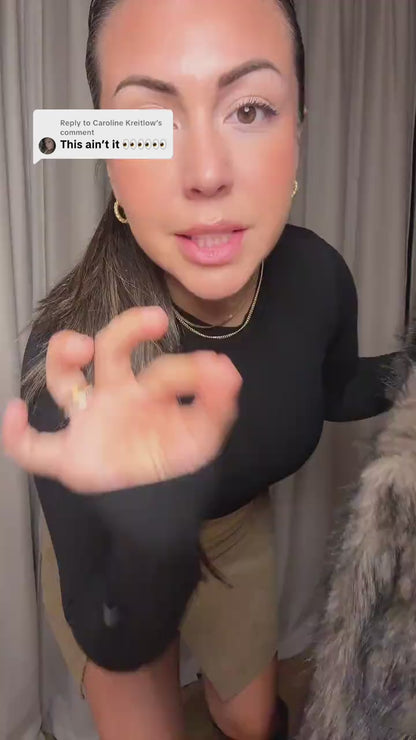 Two Toned Faux Fur Trench Coat